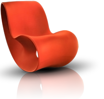 Fauteuil orange Design CHenoix